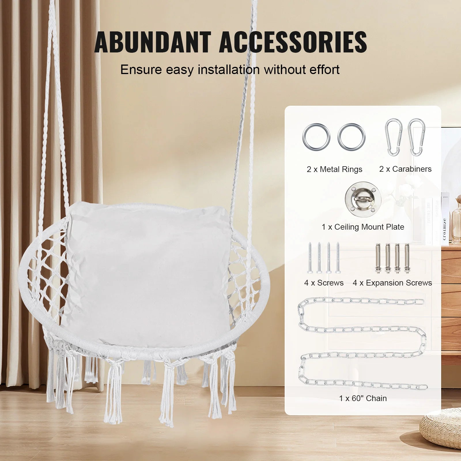 Macramé Swinging Hanging Chair