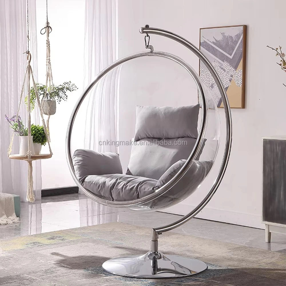 Modern Round Swing Chair With Stand