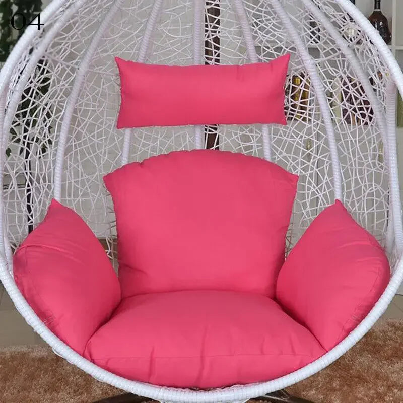 Hanging Swing Egg Chair Cushion Cover Patio Large Round Papasan Pad Detachable Garden Lounger Cushion Cover (No Filling)