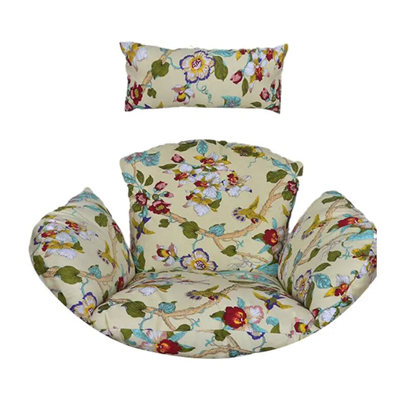 Hanging Swing Egg Chair Cushion Cover Patio Large Round Papasan Pad Detachable Garden Lounger Cushion Cover  (No Filling)