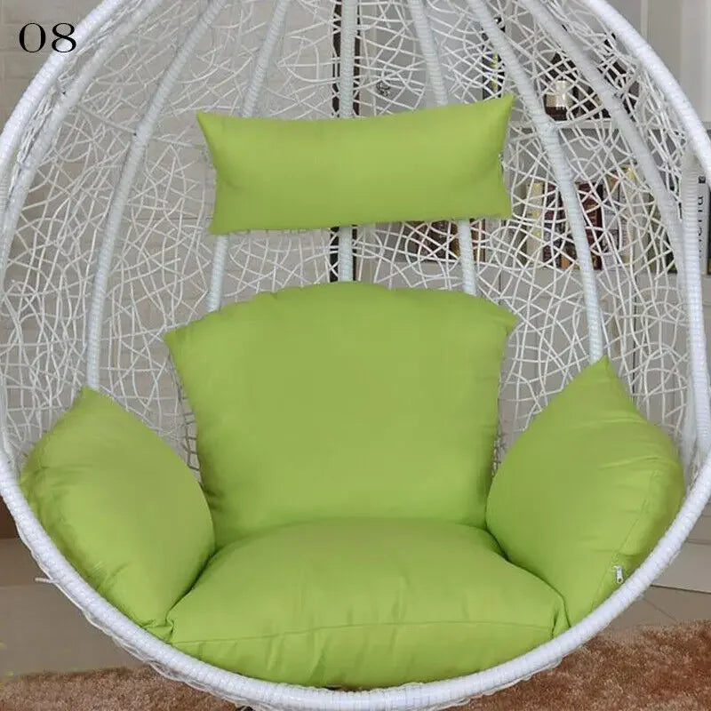 Hanging Swing Egg Chair Cushion Cover Patio Large Round Papasan Pad Detachable Garden Lounger Cushion Cover  (No Filling)